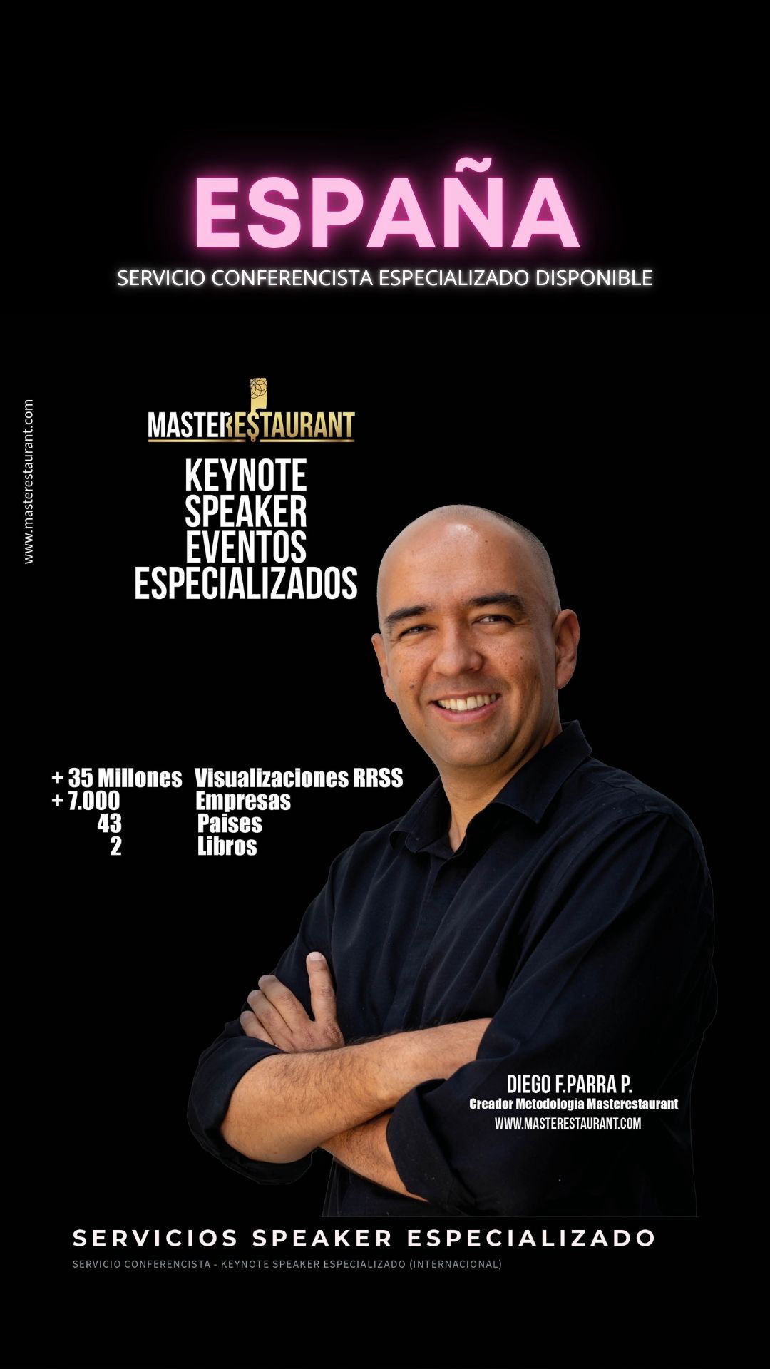 Keynote Speaker Restaurantes y negocios gastronómicos disponible para ESPAÑA