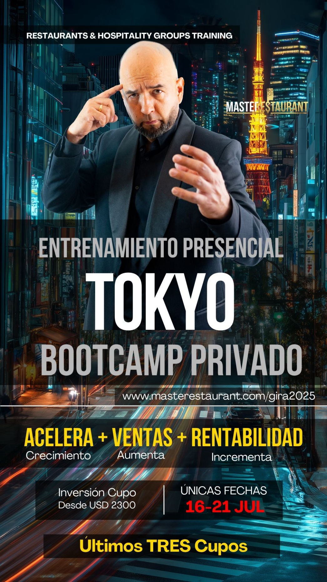 Bootcamp Presencial Privado de ACELERACIÓN de restaurantes, negocios gastronómicos y grupos de hospitalidad EN TOKYO.
