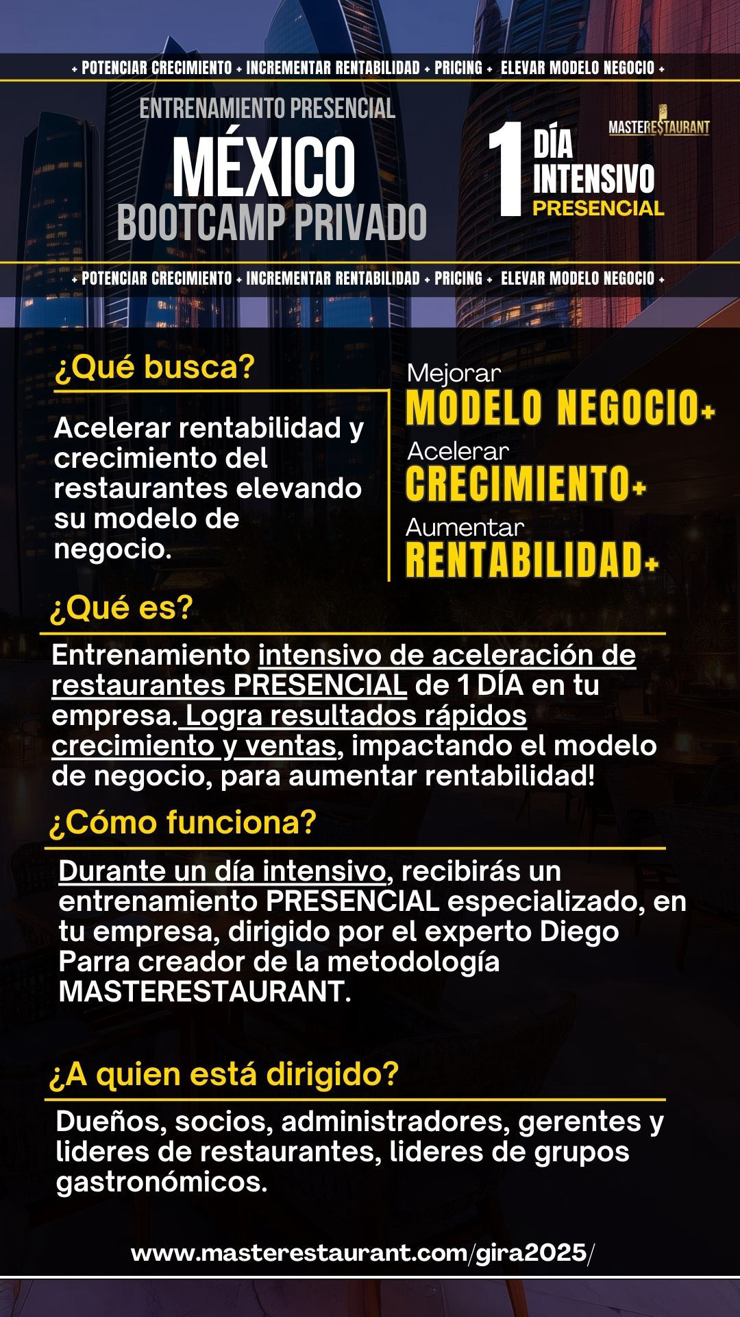 MASTERESTAURANT - Bootcamp Privado Presencial Restaurantes EN MÉXICO