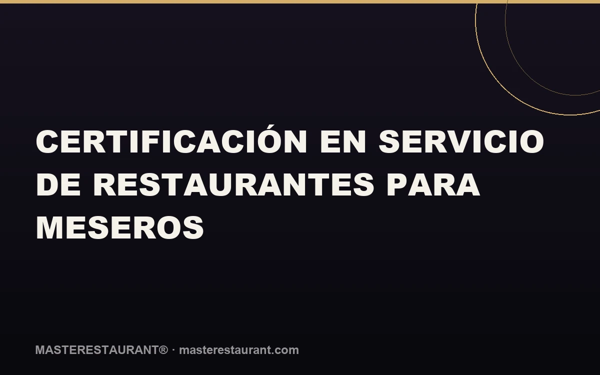 Course: Restaurant Service Certification for Waiters