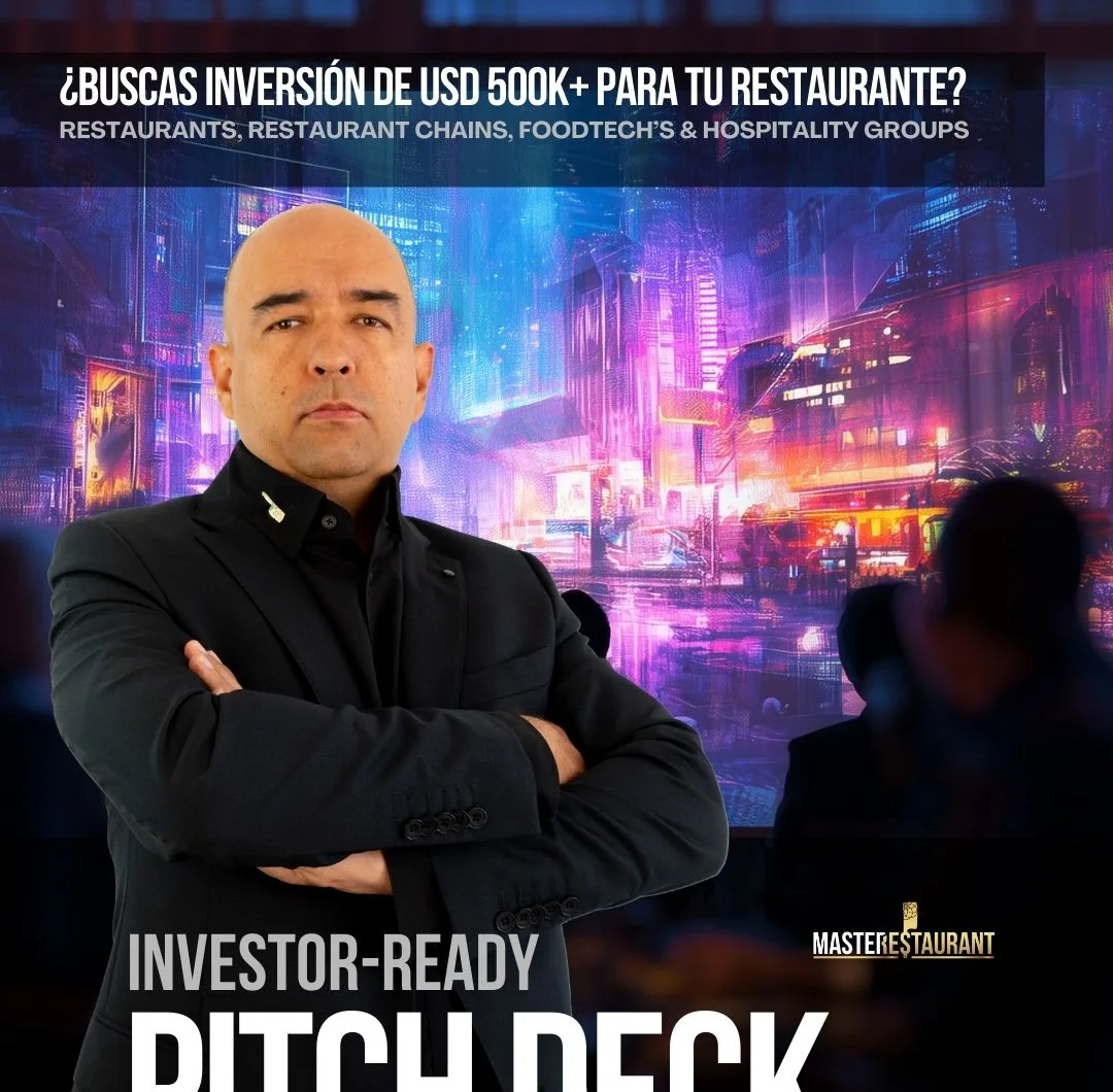 Diego Parra, creador de MASTERESTAURANT, para el servicio Investor-Ready Pitch Deck Solution