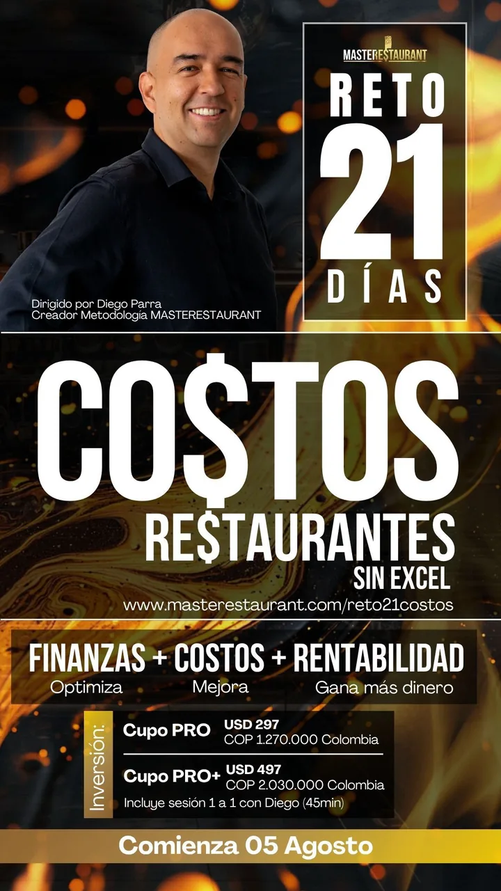 Reto COSTOS y Finanzas sin Excel Restaurantes