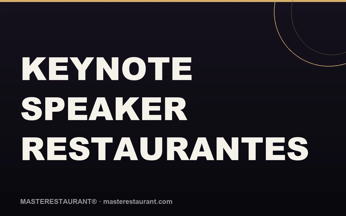 Restaurant Keynote Speaker