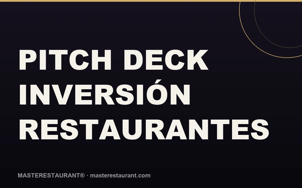 Restaurant Investment Pitch Deck