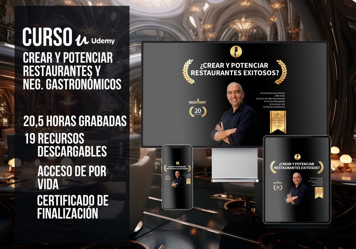 Masterestaurant crear y potenciar restaurantes en Udemy