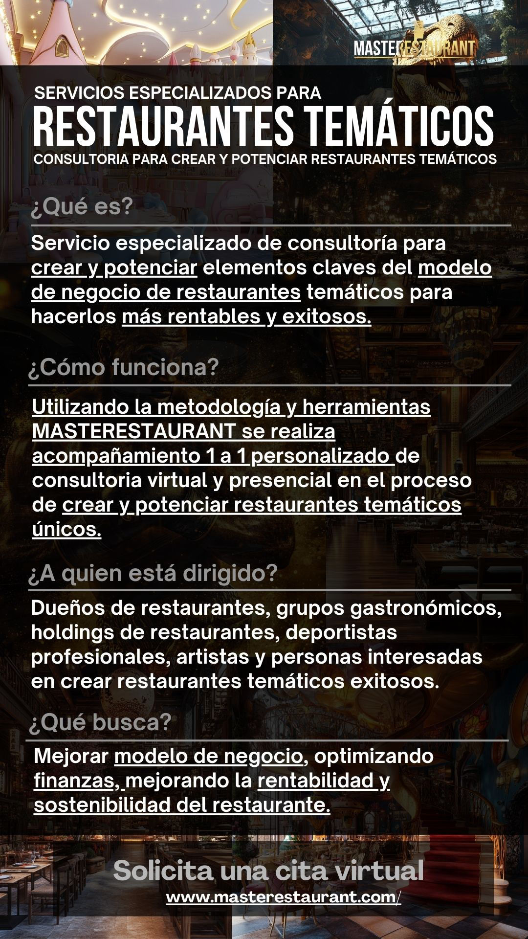 Servicios, entrenamiento, consultoría, bootcamps, asesoría, eventos y acompañamientos privados para restaurantes temáticos en TRINIDAD Y TOBAGO