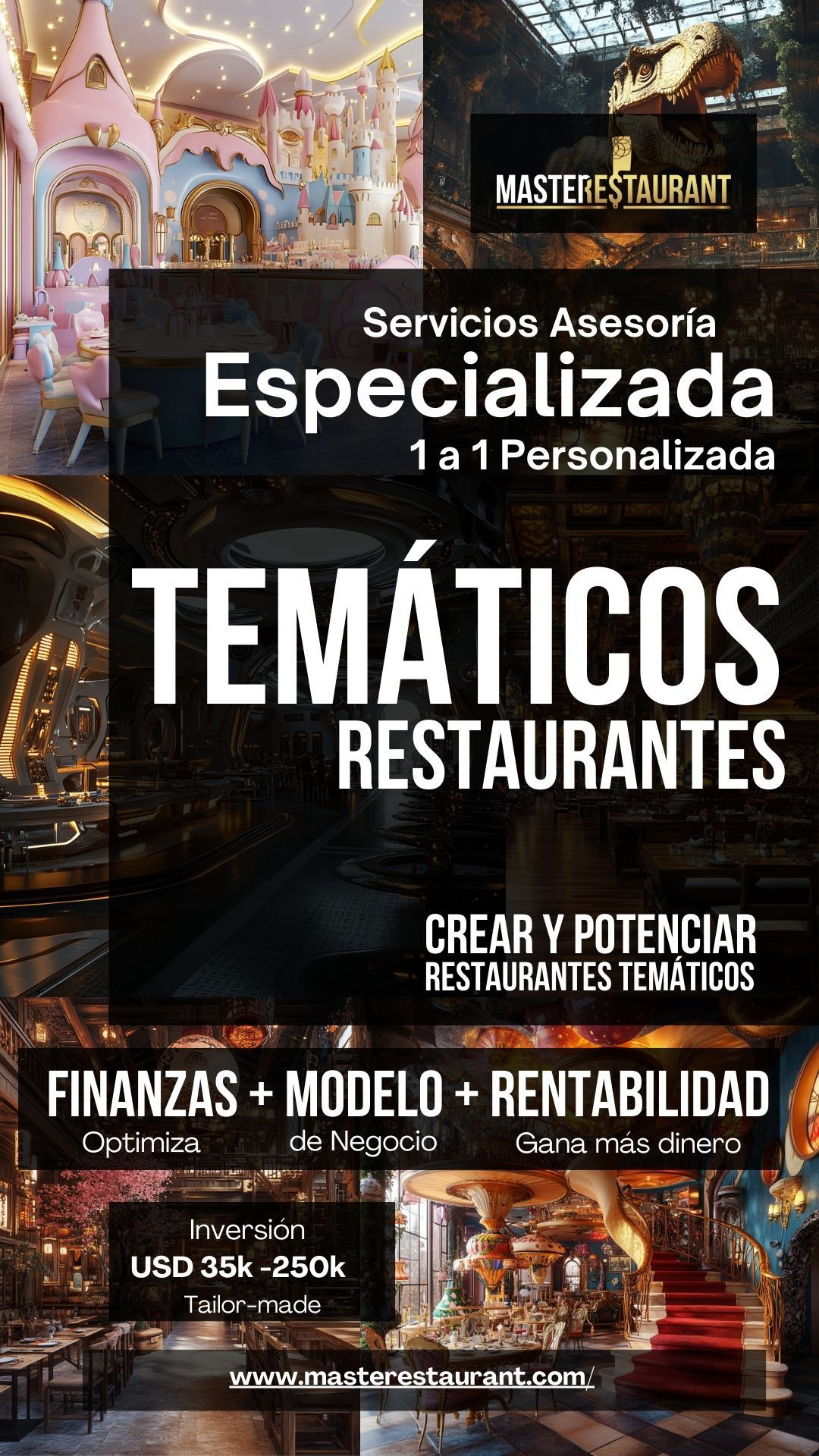 Servicios, entrenamiento, consultoría, bootcamps, asesoría, eventos y acompañamientos privados para restaurantes temáticos en GUATEMALA