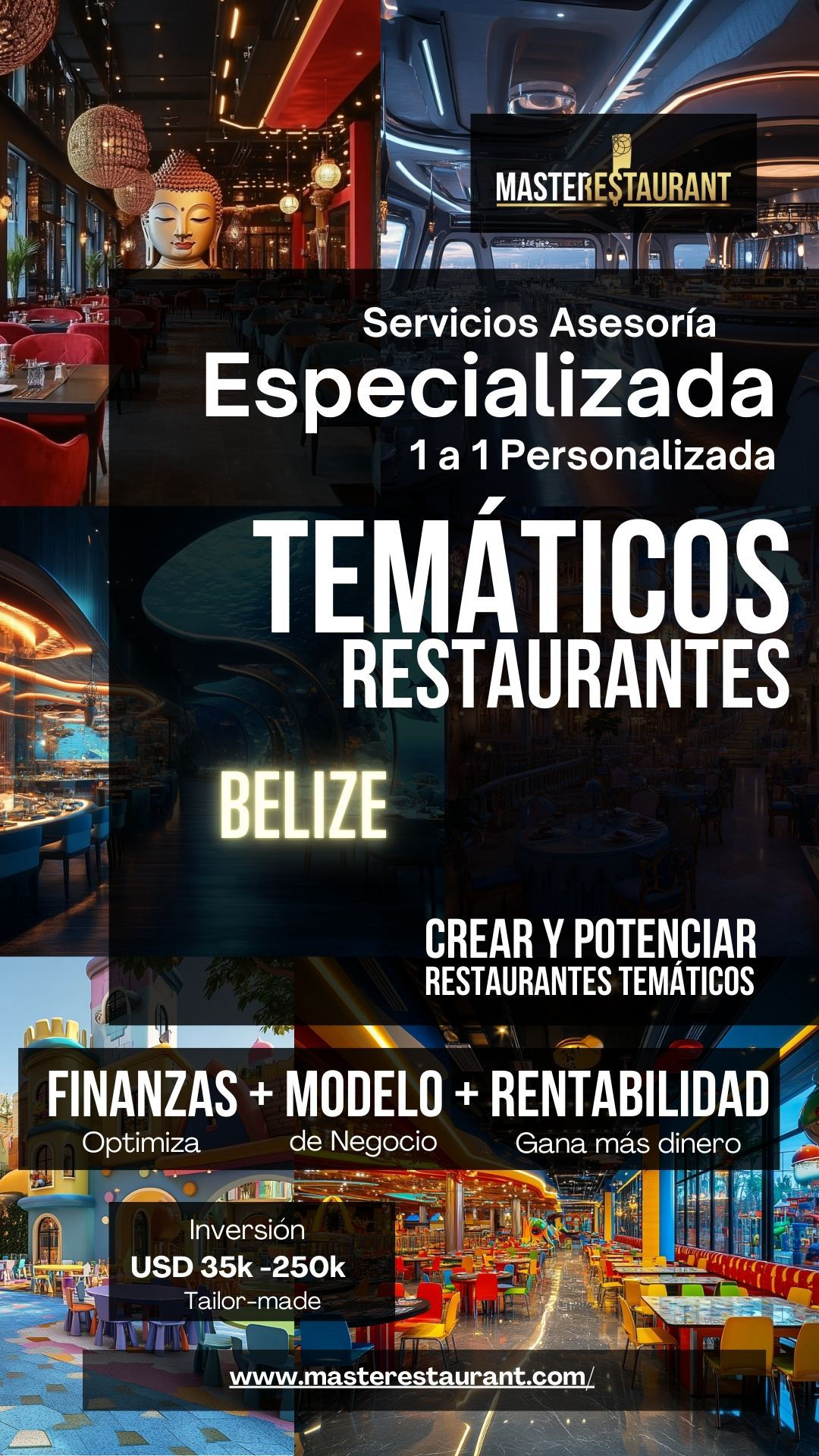 Servicios, entrenamiento, consultoría, bootcamps, asesoría, eventos y acompañamientos privados para restaurantes temáticos en BELICE (BELIZE)