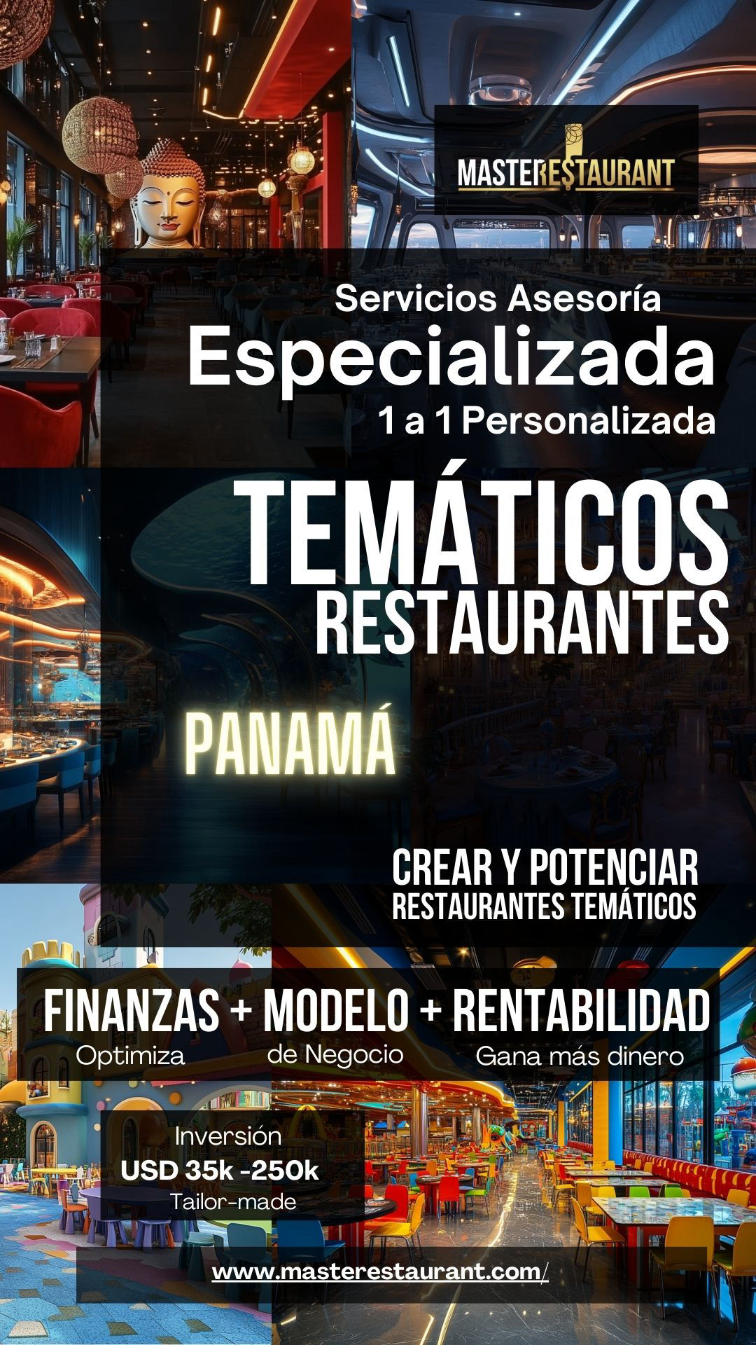 Servicios, entrenamiento, consultoría, bootcamps, asesoría, eventos y acompañamientos privados para restaurantes temáticos en PANAMÁ