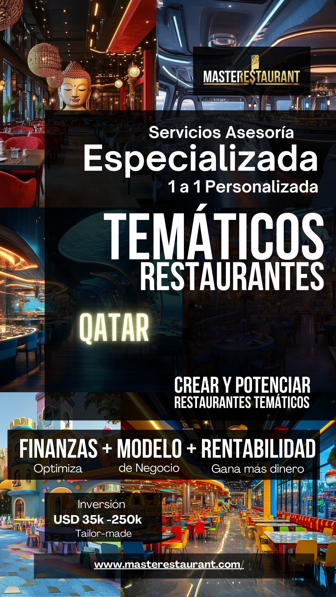 Servicios, entrenamiento, consultoría, bootcamps, asesoría, eventos y acompañamientos privados para restaurantes temáticos en QATAR (CATAR)