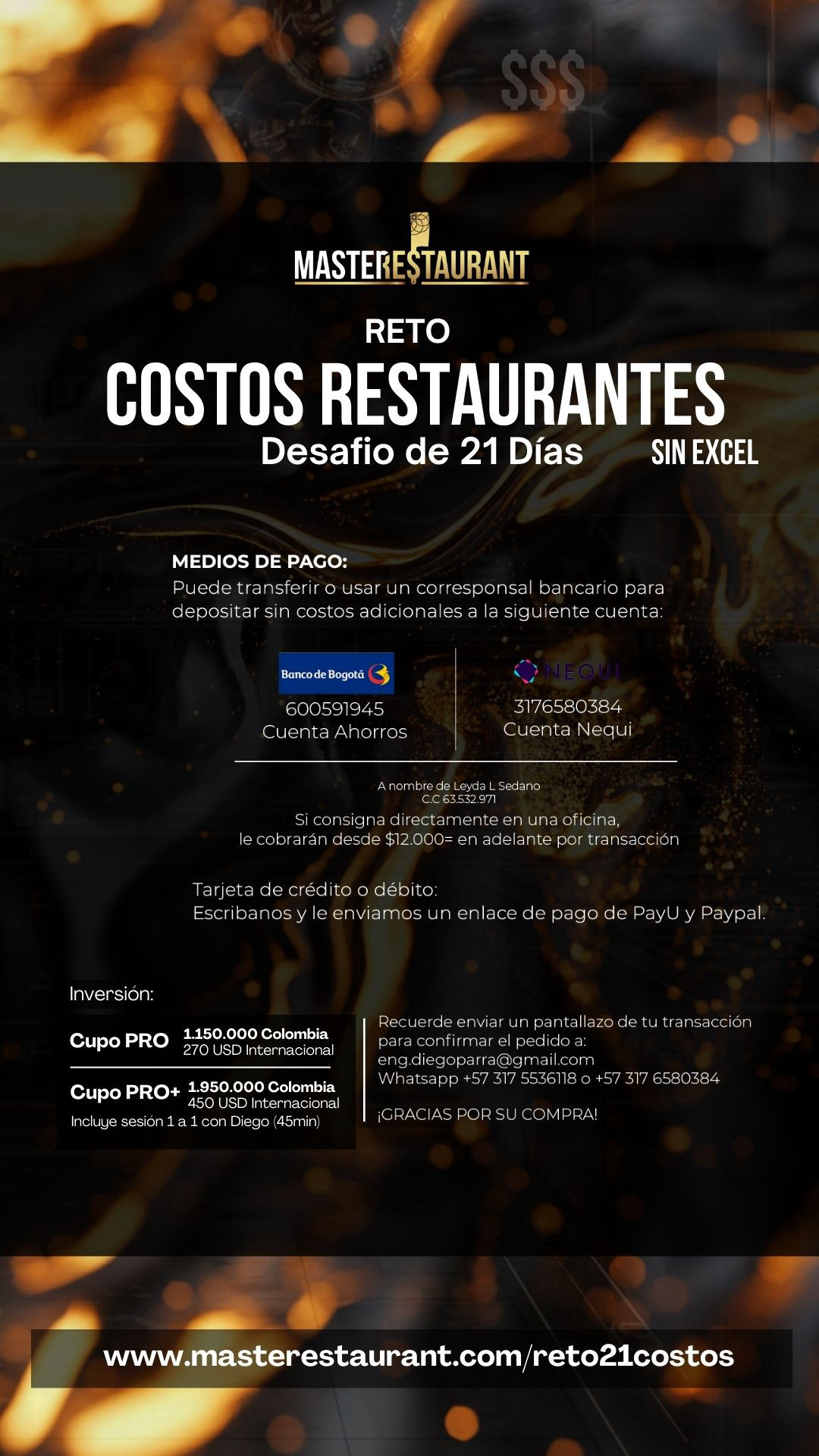 Reto 21 días COSTOS restaurante