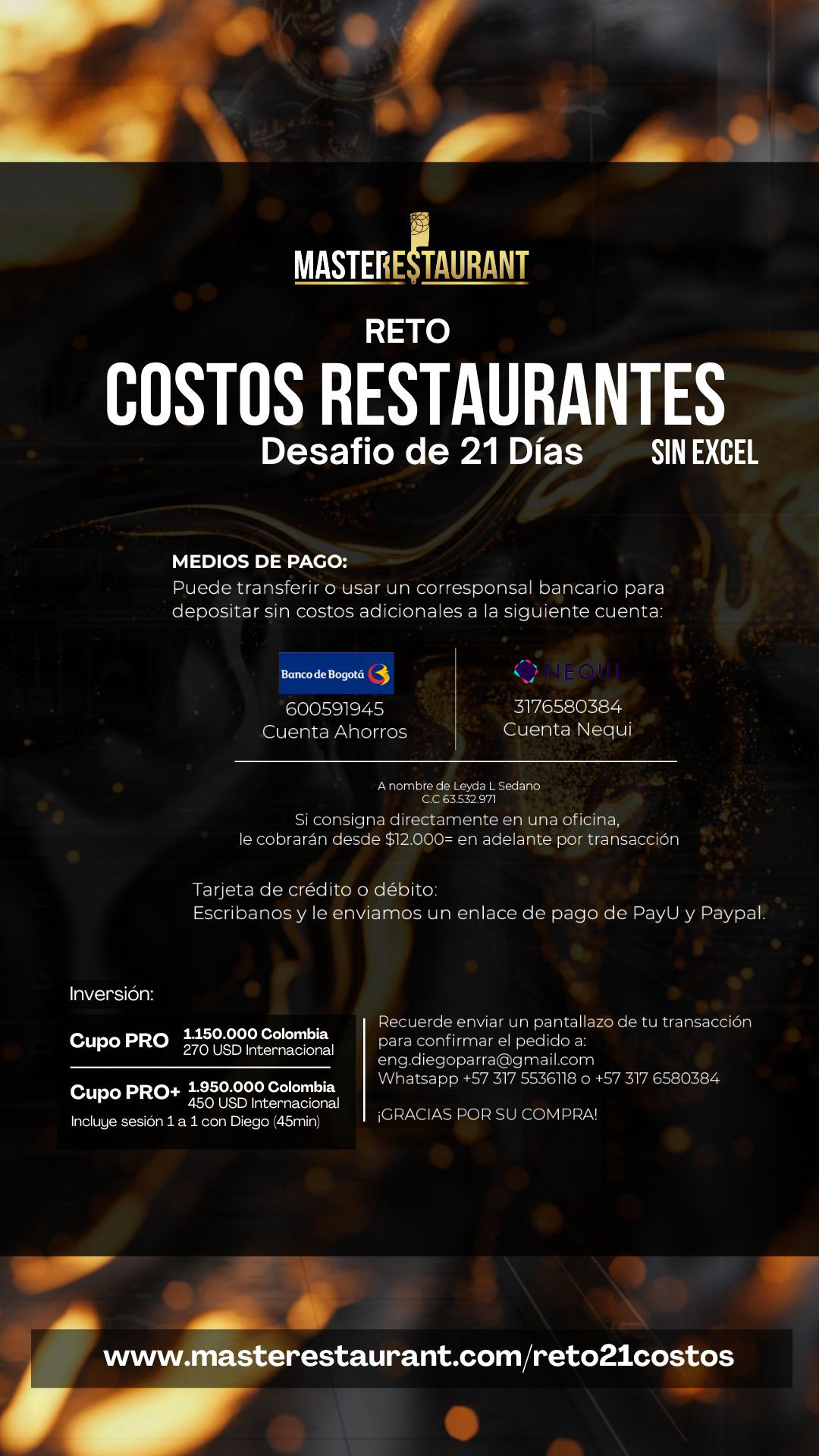 Reto 21 días COSTOS restaurante