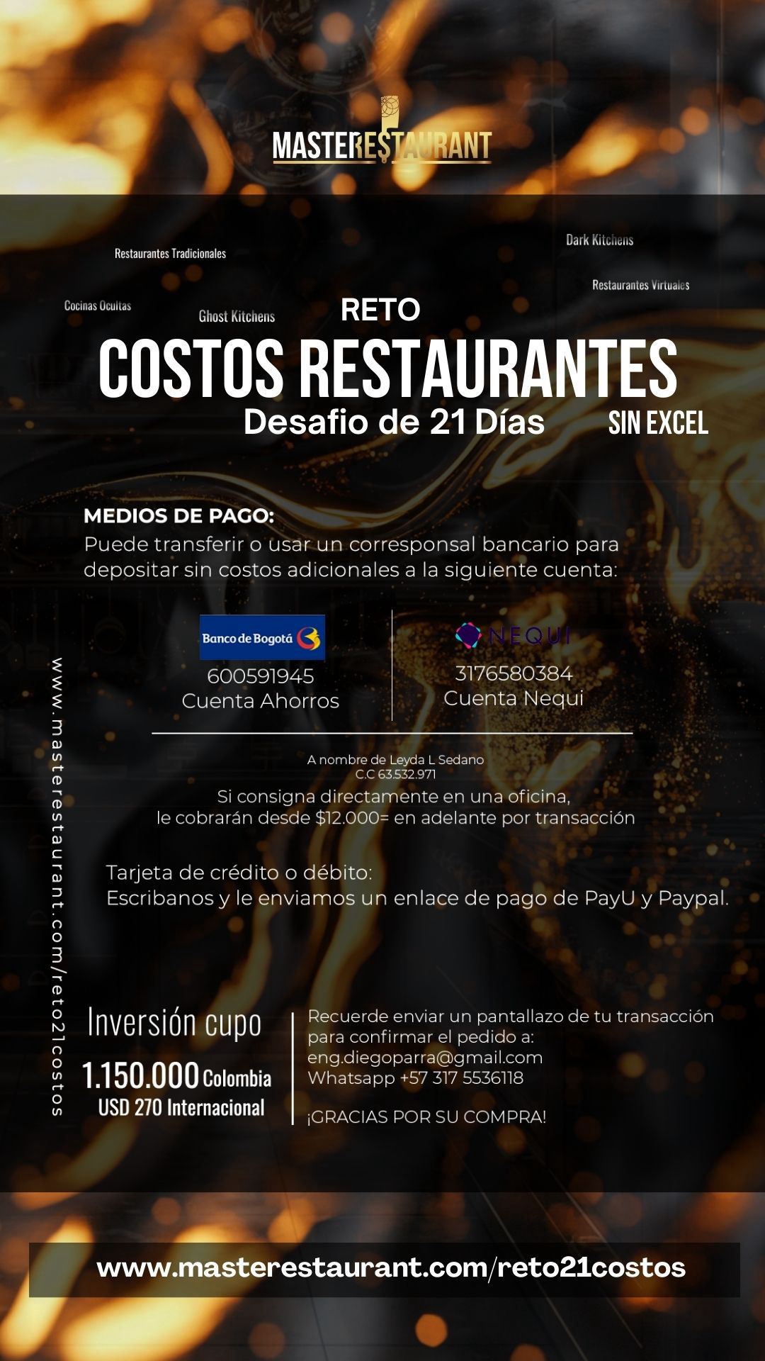 Reto 21 días COSTOS restaurante