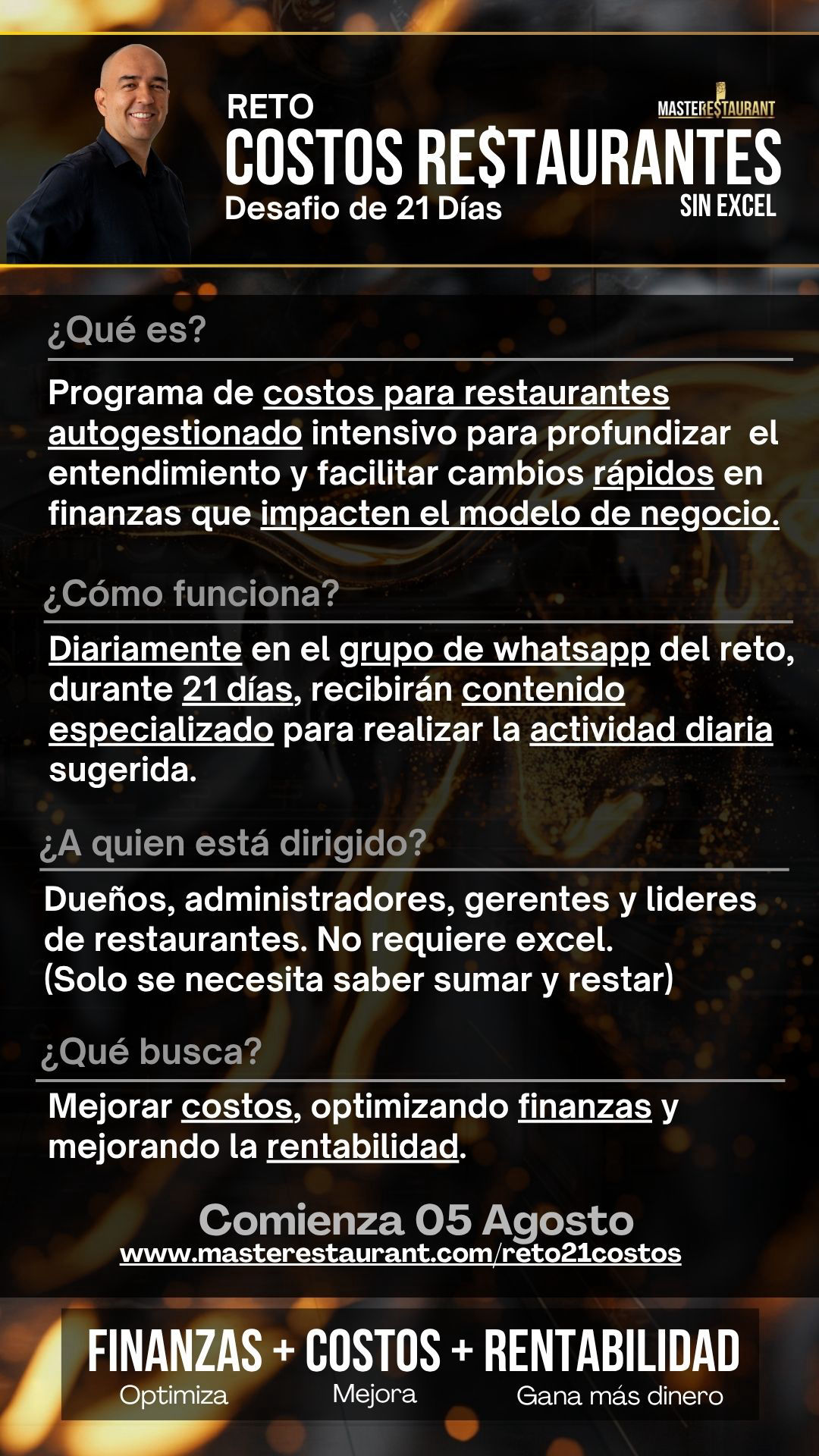 Reto 21 días Costos y Finanzas restaurantes