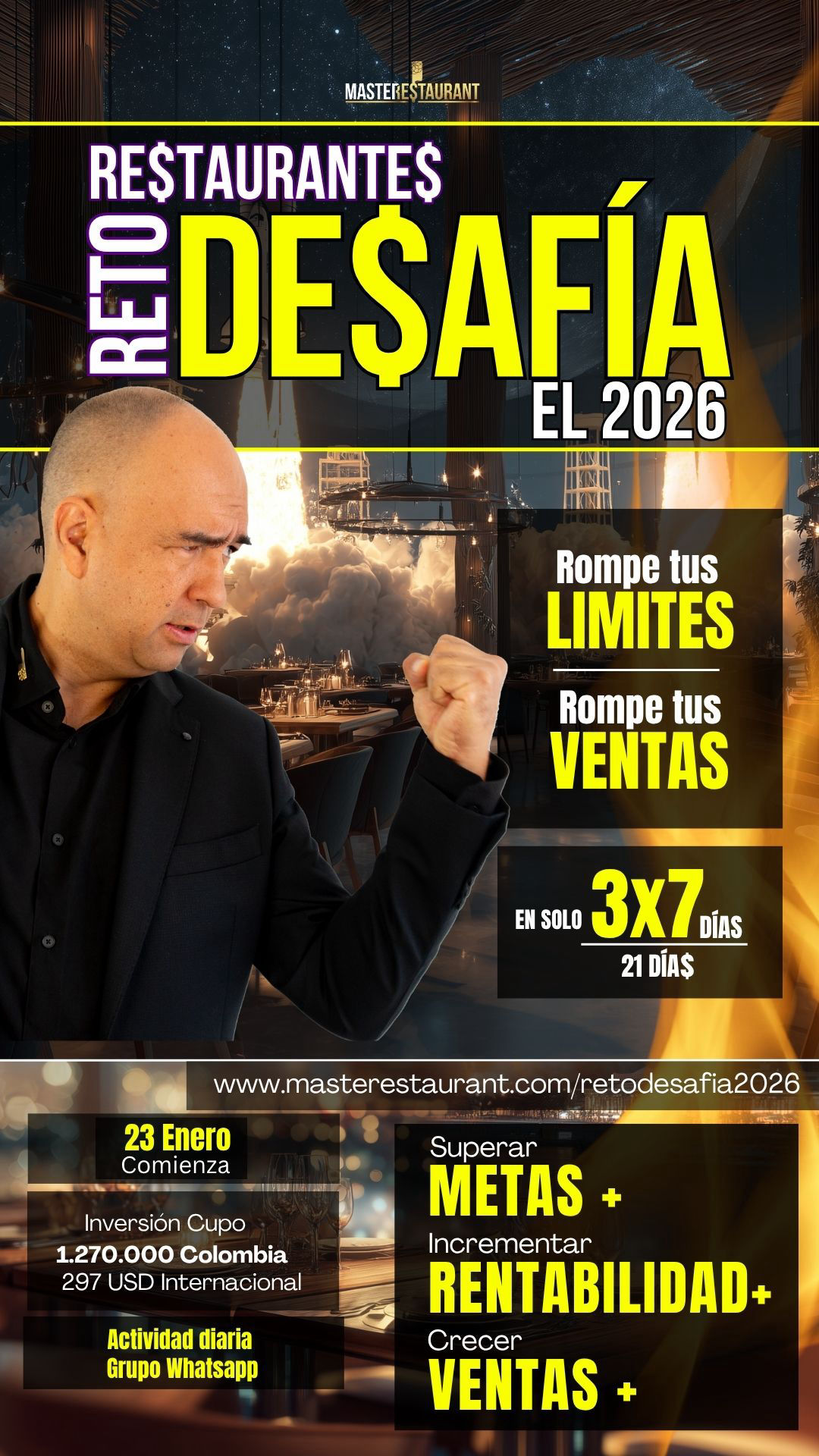 MASTERESTAURANT - Reto DESAFIA EL 2026 y transforma tu restaurante en 21 días