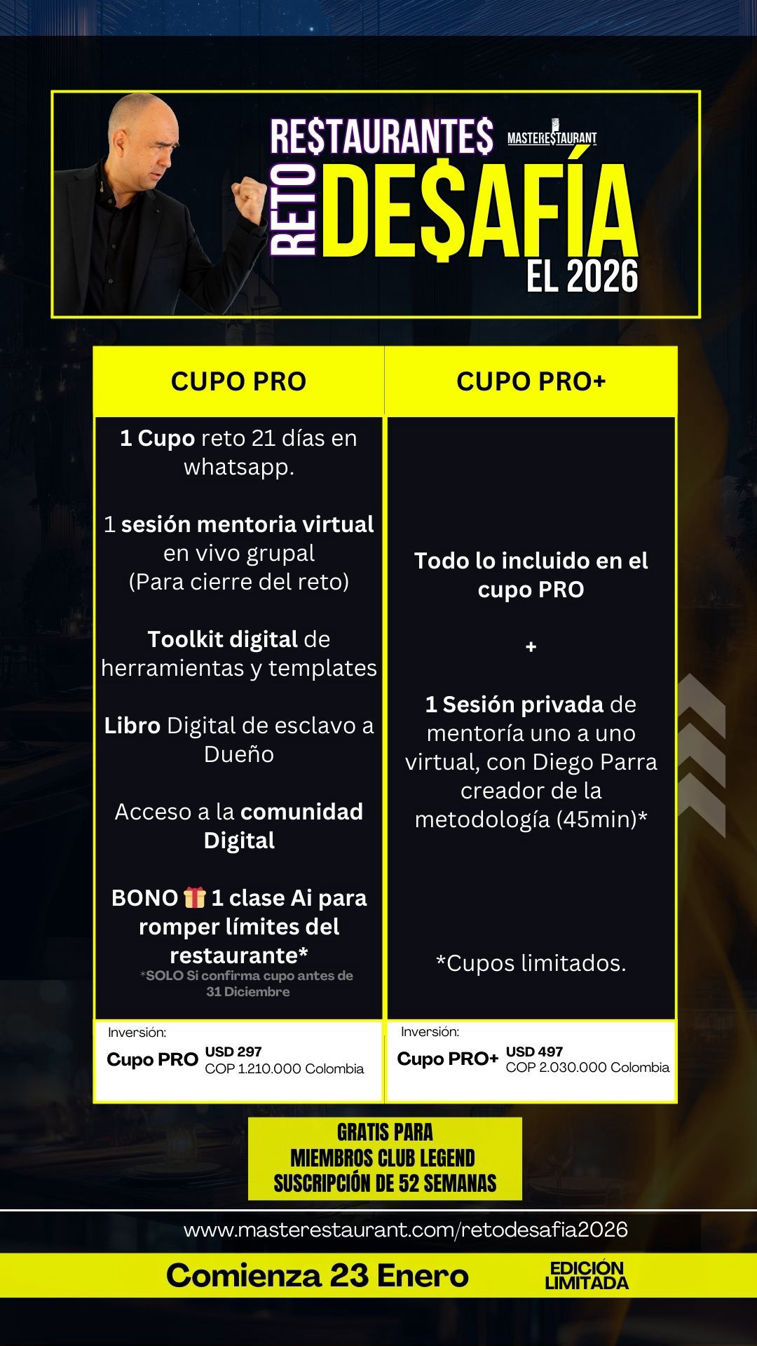 MASTERESTAURANT - Reto DESAFIA EL 2026 y transforma tu restaurante en 21 días