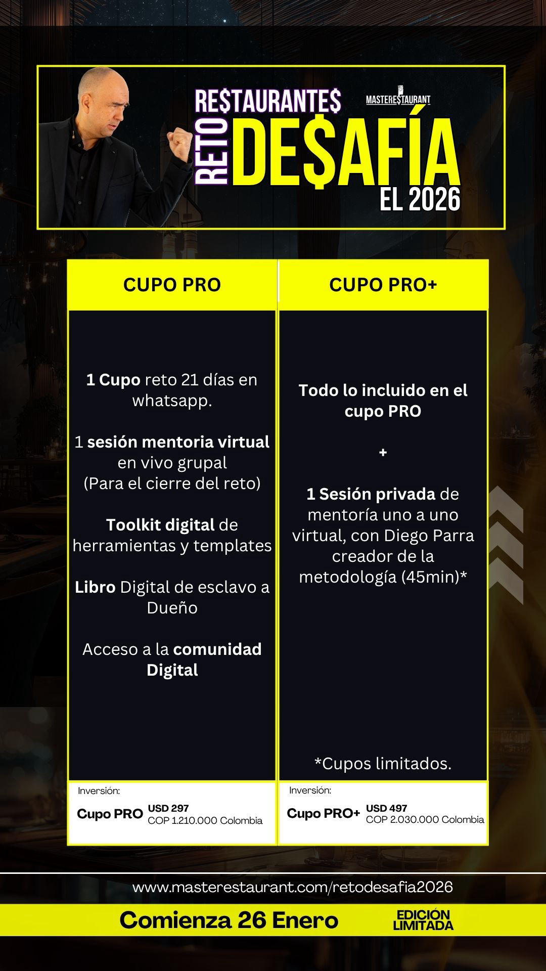 MASTERESTAURANT - Reto DESAFIA EL 2026 y transforma tu restaurante en 21 días