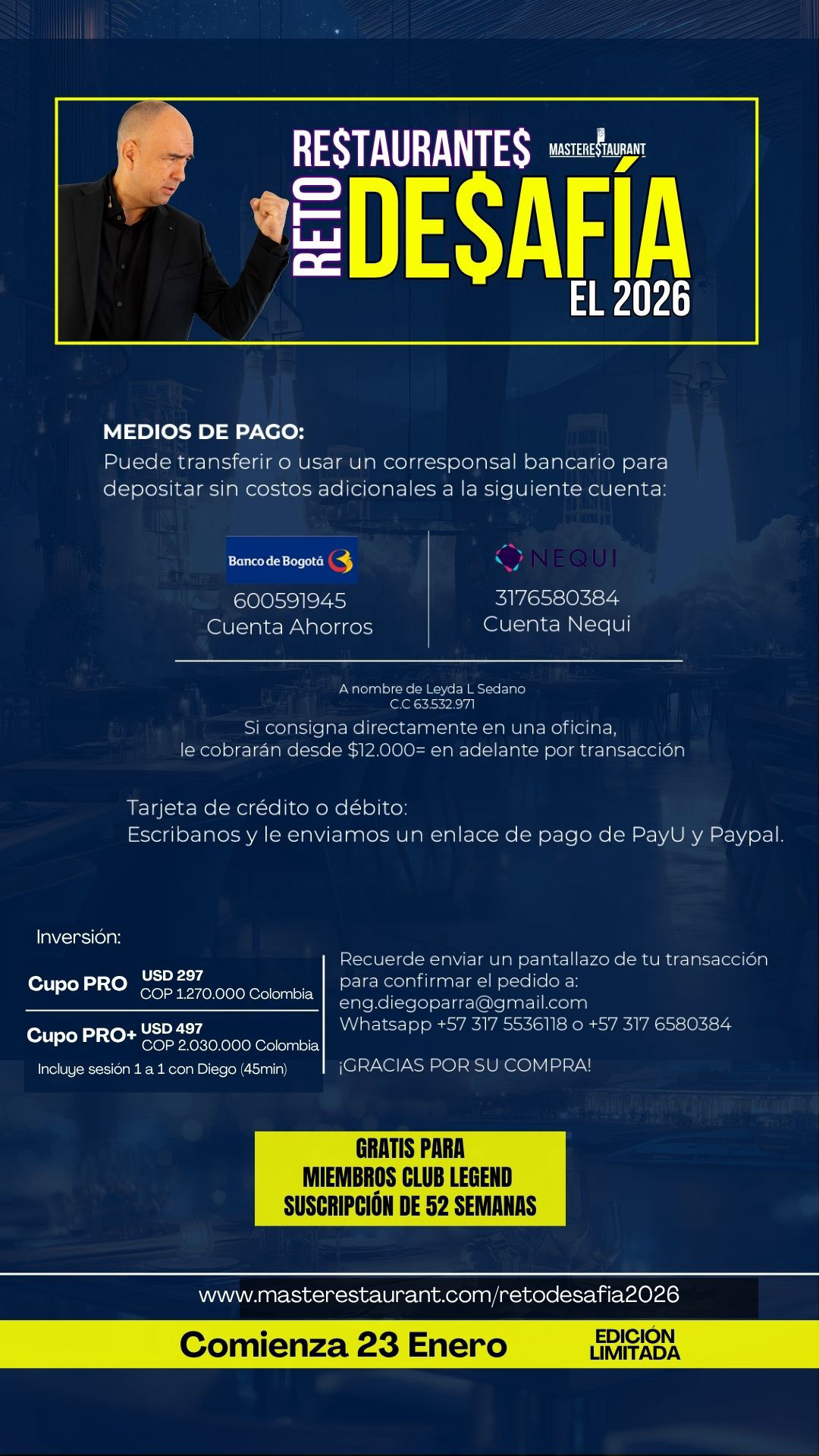 MASTERESTAURANT - Reto DESAFIA EL 2026 y transforma tu restaurante en 21 días