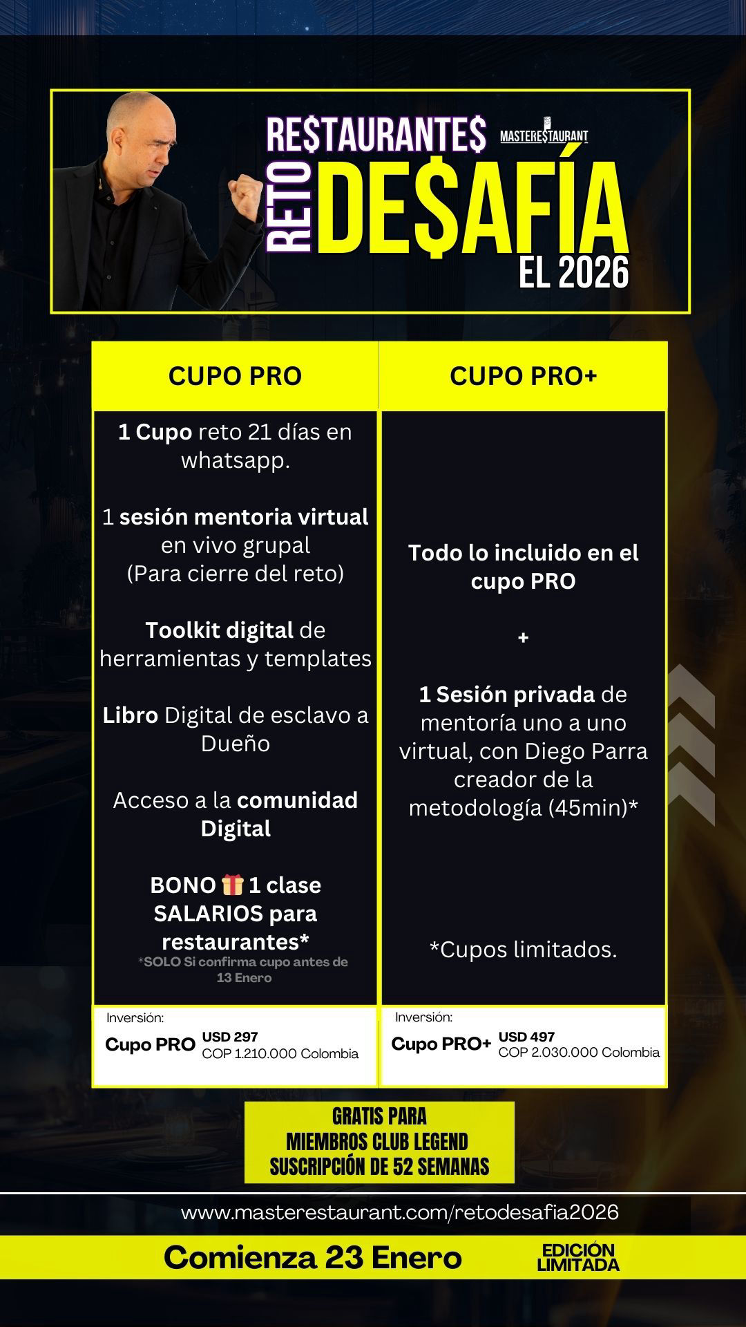 MASTERESTAURANT - Reto DESAFIA EL 2026 y transforma tu restaurante en 21 días