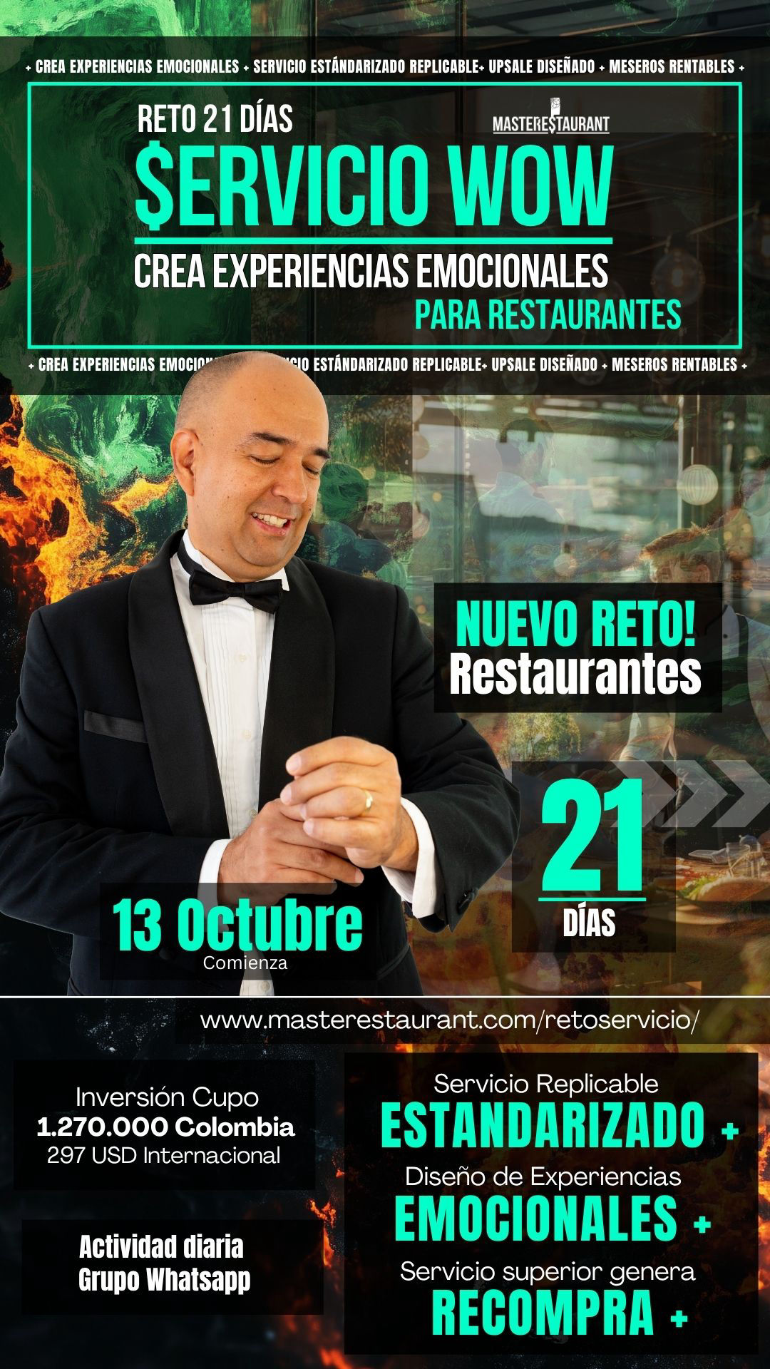 Reto Servicio WOW Restaurantes- Crea Experiencias emocionales para restaurantes en 21 días
