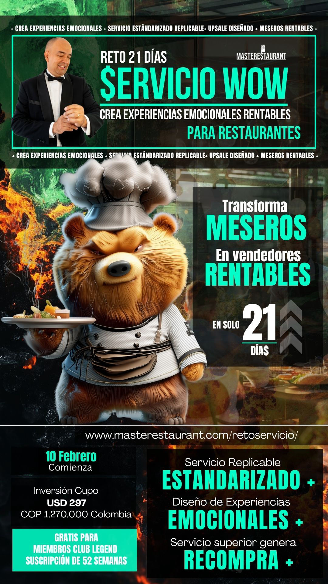 Reto Servicio WOW Restaurantes- Crea Experiencias emocionales para restaurantes en 21 días