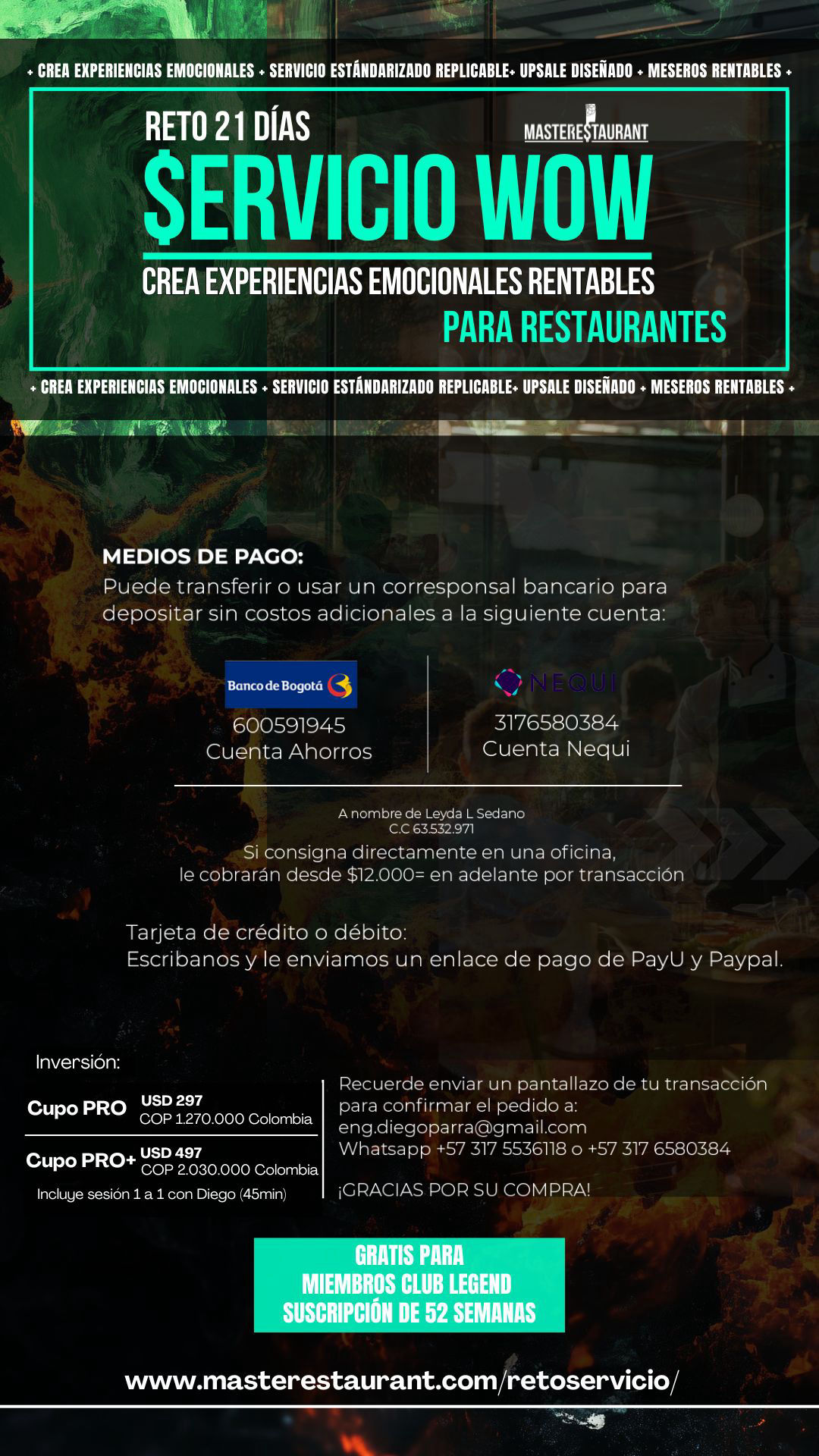 Reto Servicio WOW Restaurantes- Crea Experiencias emocionales para restaurantes en 21 días