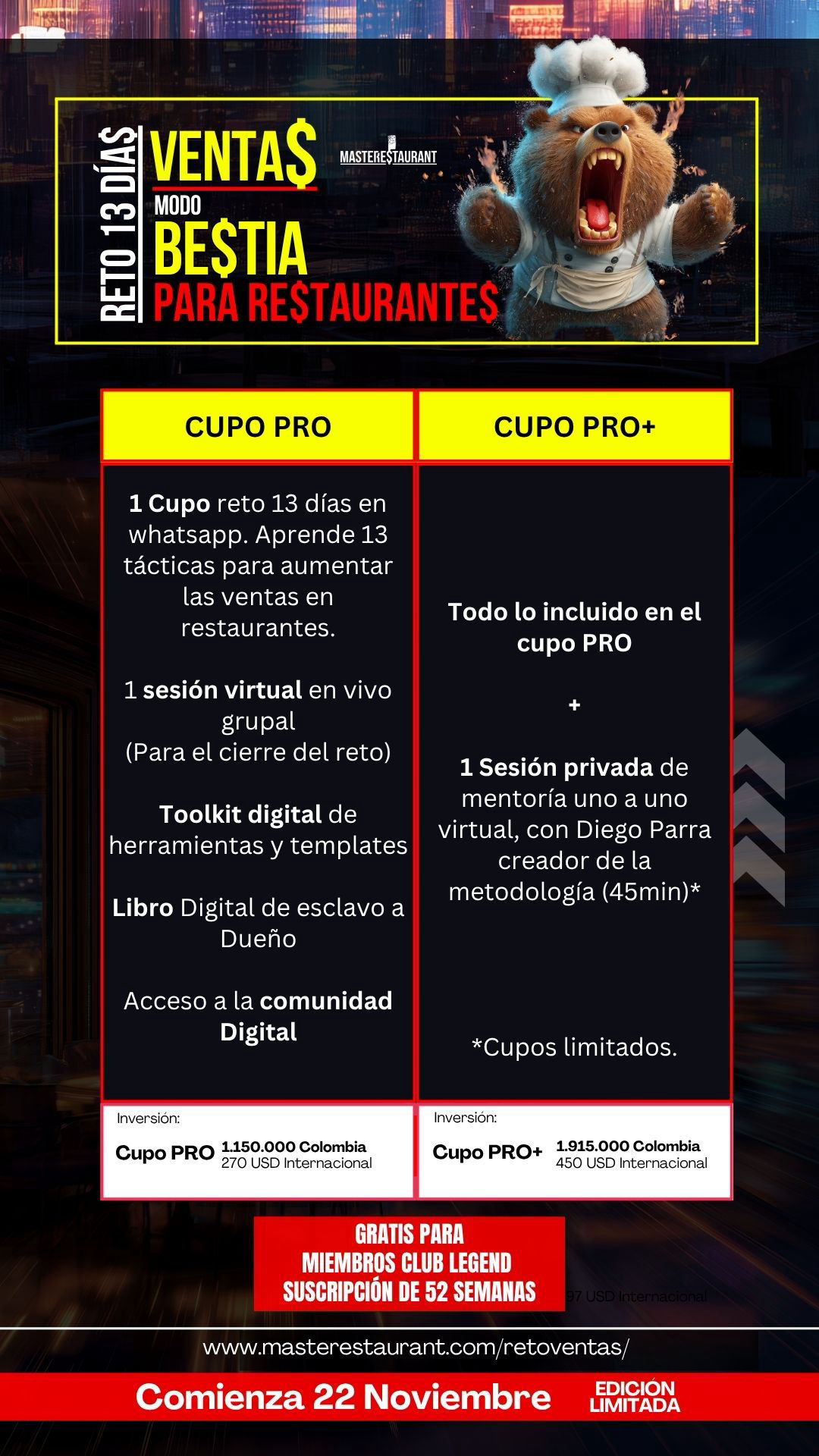 Reto Maximiza VENTAS de restaurantes y negocios gastronómicos en MODO BESTIA en 13 días!