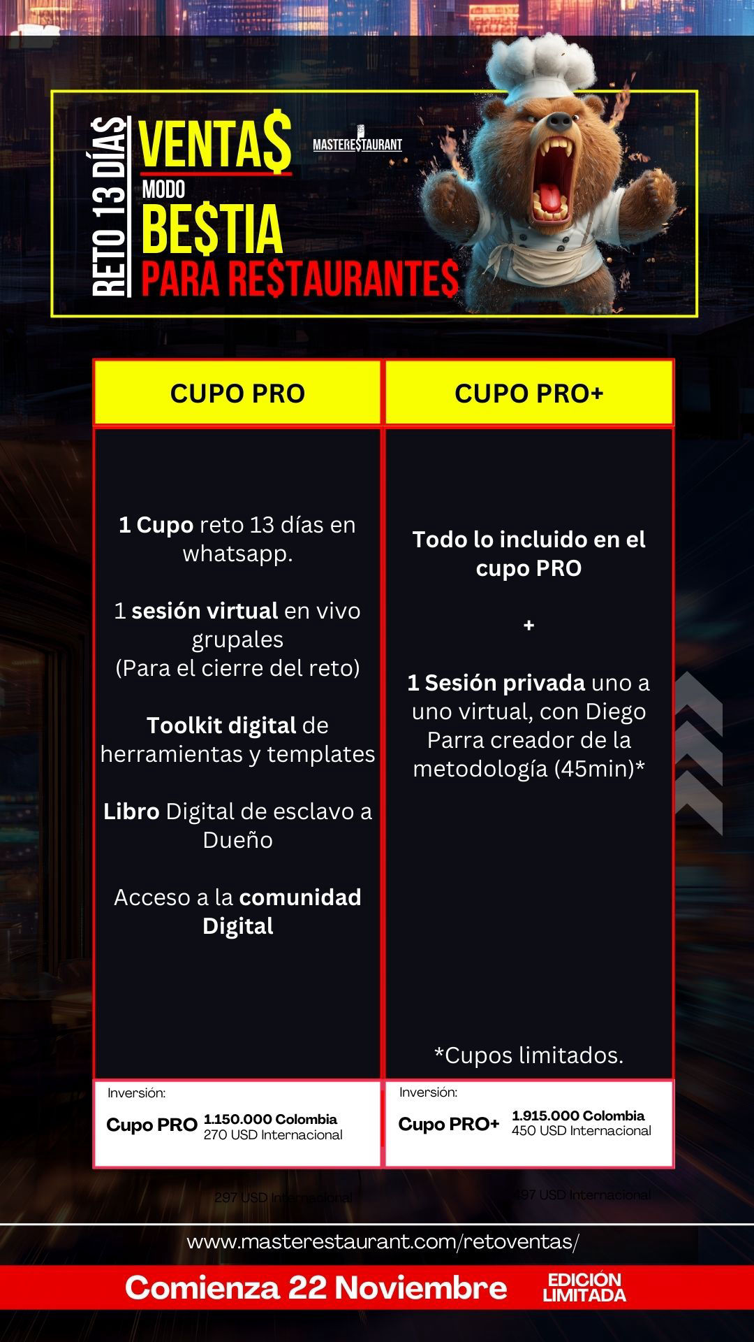 Reto Maximiza VENTAS de restaurantes y negocios gastronómicos en MODO BESTIA en 13 días!