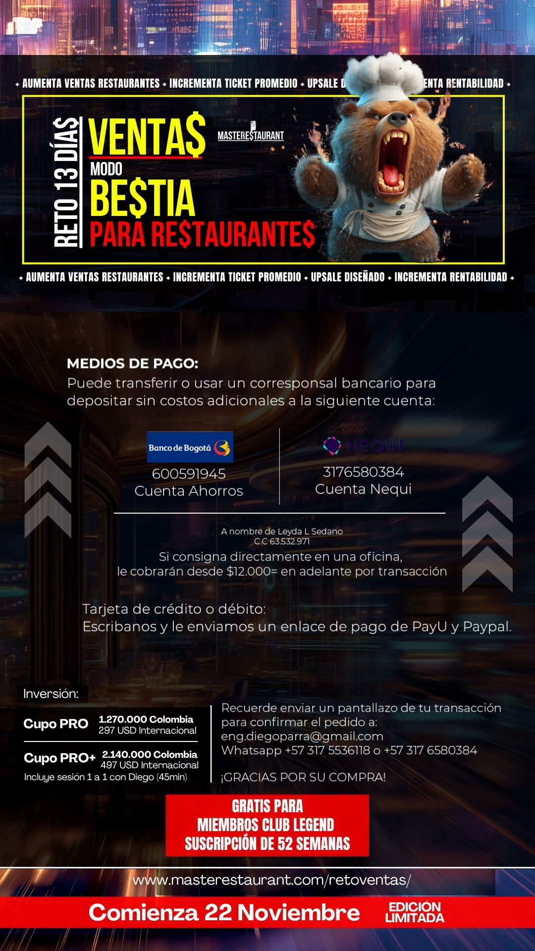 Reto Maximiza VENTAS de restaurantes y negocios gastronómicos en MODO BESTIA en 13 días!