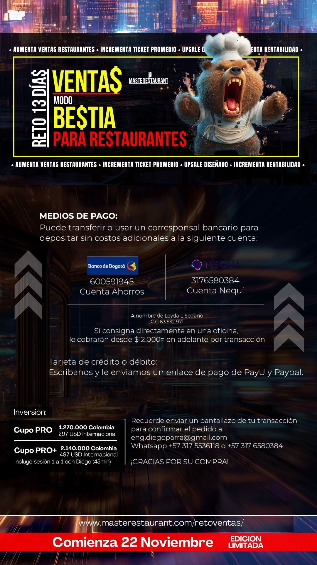 Reto Maximiza VENTAS de restaurantes y negocios gastronómicos en MODO BESTIA en 13 días!