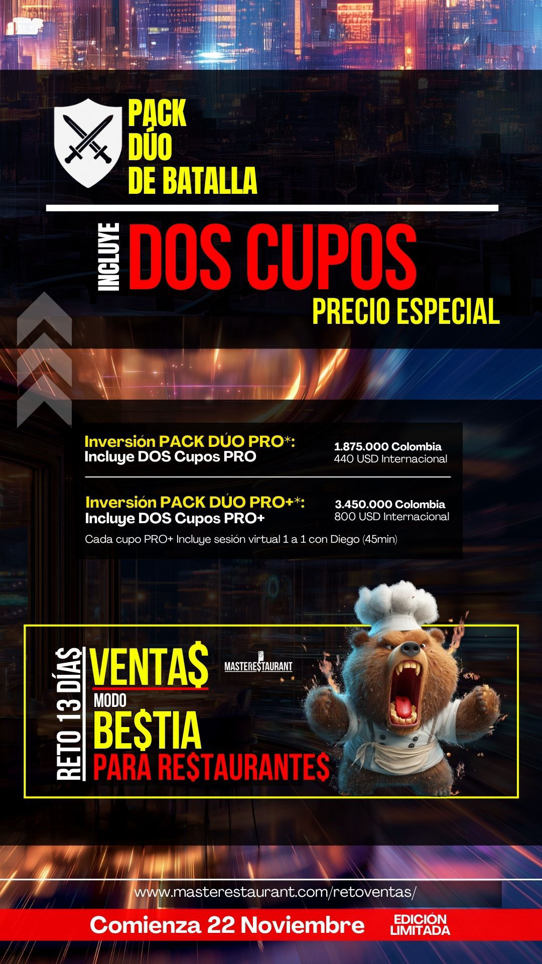 Reto Maximiza VENTAS de restaurantes y negocios gastronómicos en MODO BESTIA en 13 días!